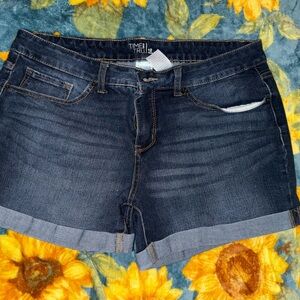 Time and Tru Women's Dark Wash Jean Shorts